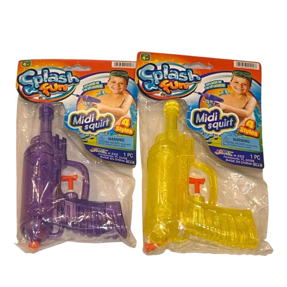 2x Ja-Ru Splash Midi Squirt Mini Water Squirt Gun Toy Ages 4+